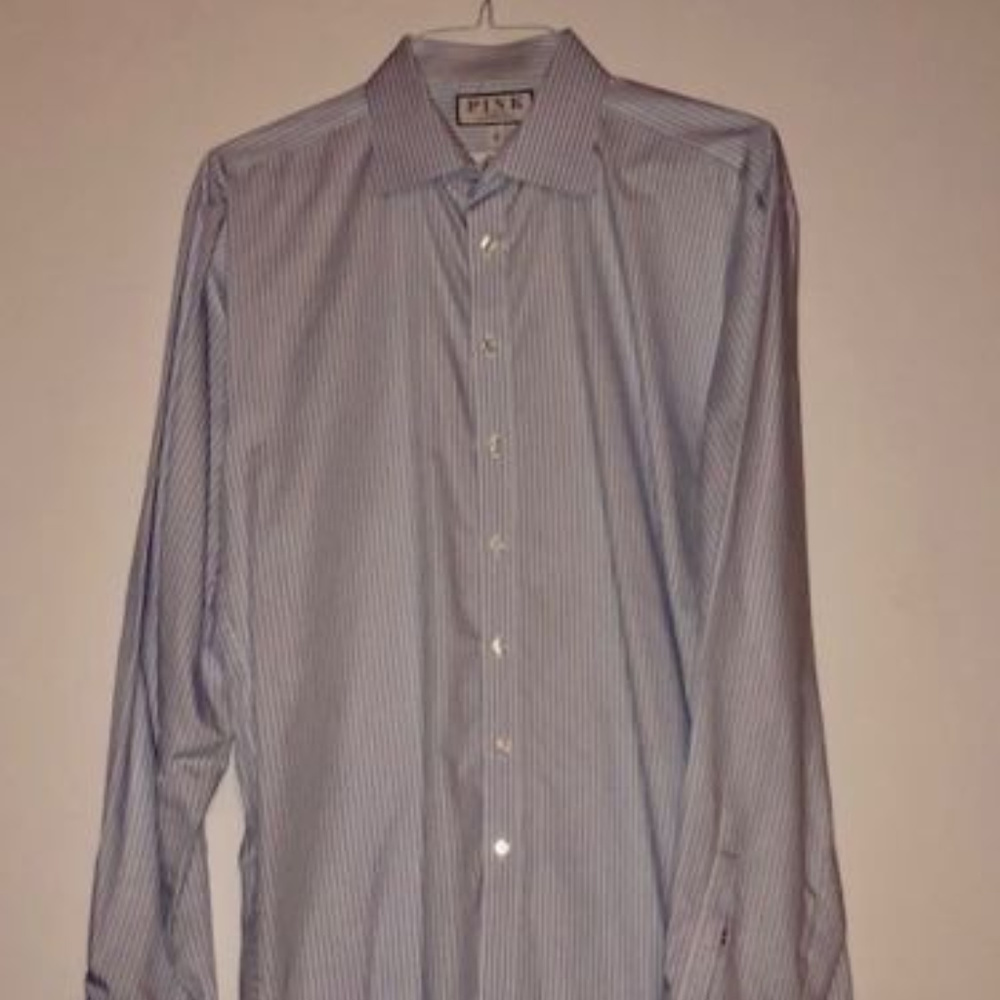 PINK Dress Shirt Long Sleeve Men's Shirt